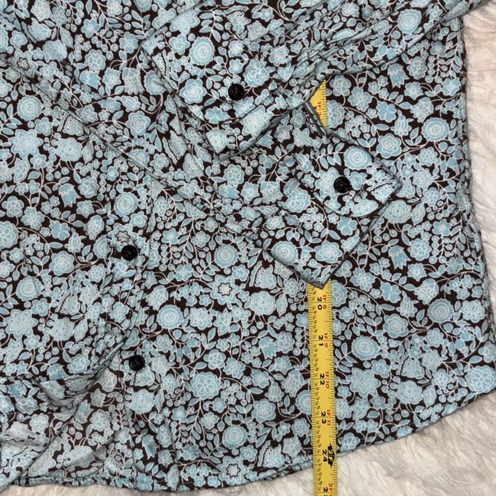 Uniqlo Floral Printed Long-Sleeve Button Down Shirt, Size M/4 - Picture 6 of 16